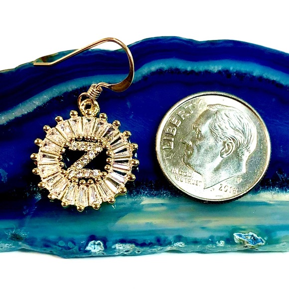 Initial Z Earrings, Letter Z, Personalized Z, Boho - Picture 4 of 8